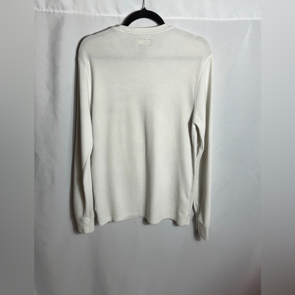 Polo Ralph Lauren Waffle Knit Long Sleeve Shirt Men’s Medium White Sleepwear - Picture 4 of 8